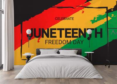 Juneteenth Freedom Day Background Design. Wall mural