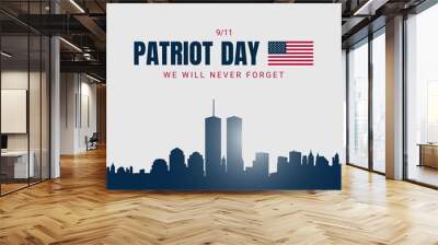 Patriot Day Background with New York City Silhouette. Wall mural