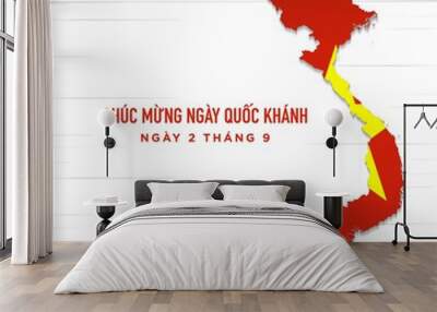 Vietnam National Day Background Design Template. Wall mural