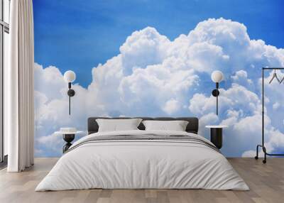 High detail cloud on blue sky background Wall mural