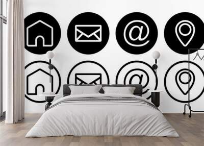 contact information and personal data icon Wall mural