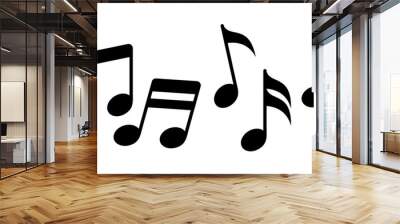 simple icon of musical notes Wall mural