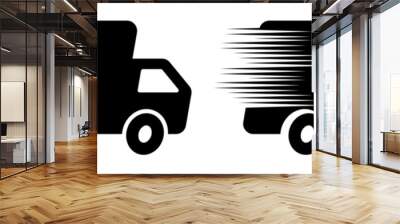 truck delivering orders and packages Wall mural