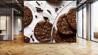 chocolate brownie cookies Wall mural