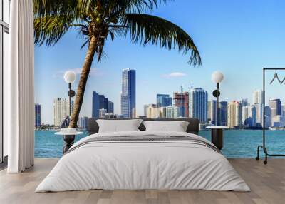 miami downtown skyline Wall mural