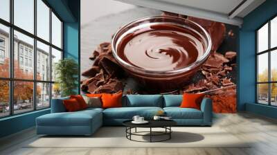 melting chocolate / melted chocolate/ chocolate swirl/ stack/ ch Wall mural