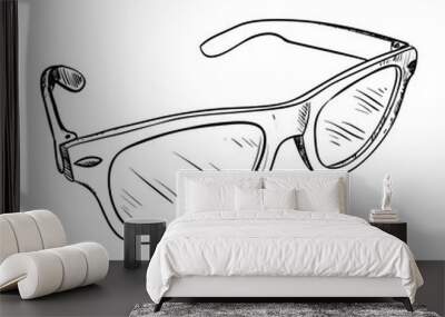 Vector sketch of glasses Wall mural