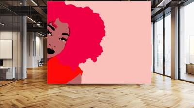 Black fashion girl Wall mural