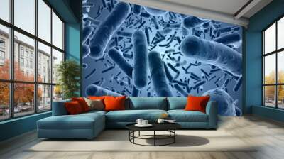 bacteria seen under a scanning microscope Wall mural