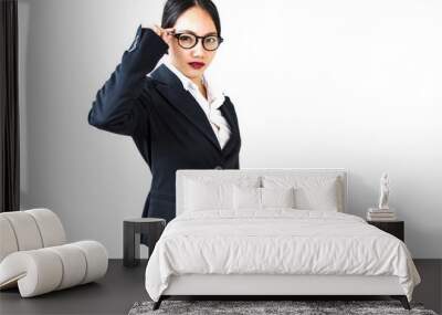 Asian business woman in glasses Wall mural