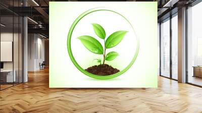 jeune plante verte Wall mural