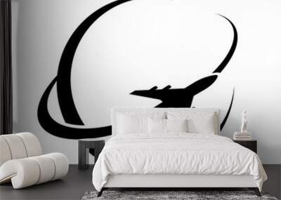 Logo avion aviation voyage Wall mural