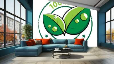 Symbole 100 % nature Wall mural