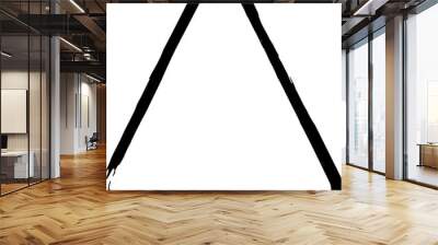 Brush rounded triangle. Concept art Wall mural