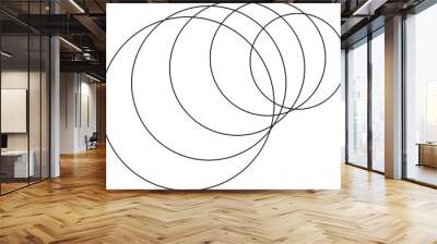 Circle line blend design. Dynamic shape element Wall mural