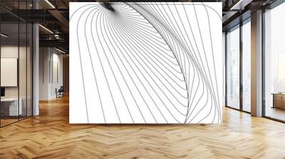 Geometric shape line with blend effect effect. Futuristic technology concept Wall mural