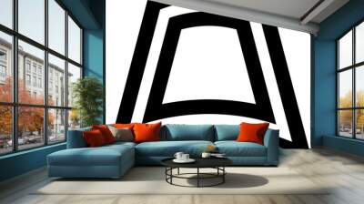 Square line icon. Bold style Wall mural