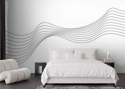 Abstract wave digital element for design.  Black and grey digital wavy dot, twisted wave line and halftone gradient pattern. Elements on white background for business, education and technology. 11:11 Wall mural