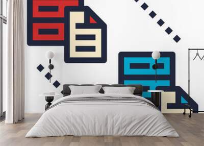 database modern line style icon Wall mural