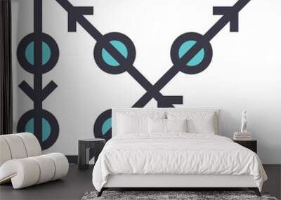 latteral modern line style icon Wall mural