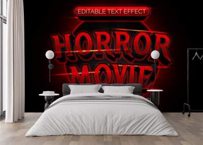 horror text effect, editable movie logo text style  Wall mural