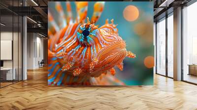 vibrant lionfish portrait in underwater macro photography Wall mural