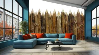 wooden paling Wall mural