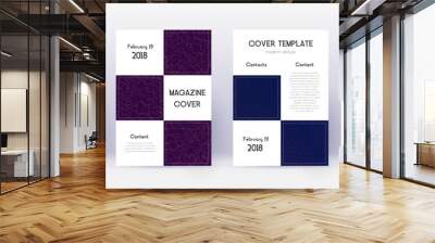 Business brochure design template set. Violet abst Wall mural