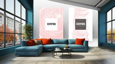 Cover page design template. Hipster brochure layou Wall mural