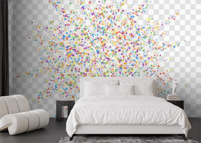 Festive confetti. Celebration stars. Childish brig Wall mural