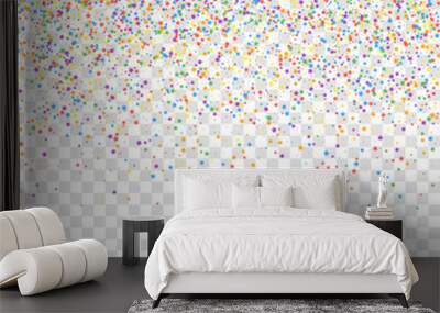 Festive confetti. Celebration stars. Childish brig Wall mural