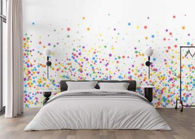 Festive memorable confetti. Celebration stars. Chi Wall mural