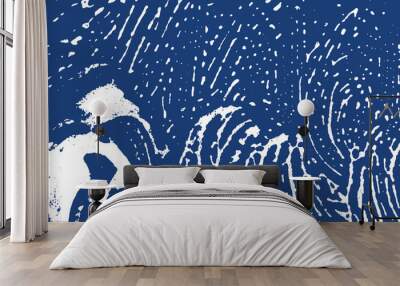 grunge texture. distress indigo rough trace. energ Wall mural