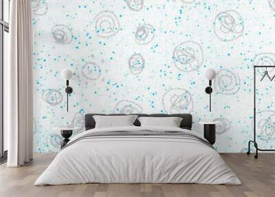 Hand Drawn grey Snowflakes Christmas Seamless Patt Wall mural