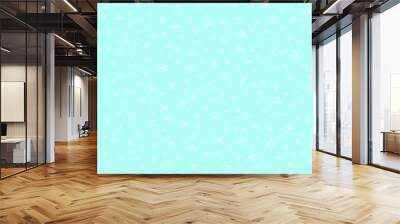 Hand Drawn white Snowflakes Christmas Seamless Pat Wall mural