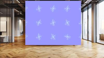 Hand Drawn white Snowflakes Christmas Seamless Pat Wall mural