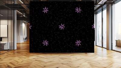 Hand Drawn white Snowflakes Christmas Seamless Pat Wall mural