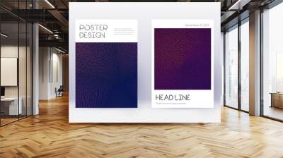 Minimal brochure design template set. Violet abstr Wall mural