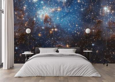 Outer space seamless pattern. Blue abstract  Wall mural