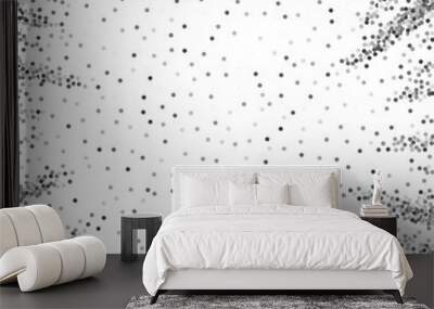 round silver glitter luxury sparkling confetti. sc Wall mural