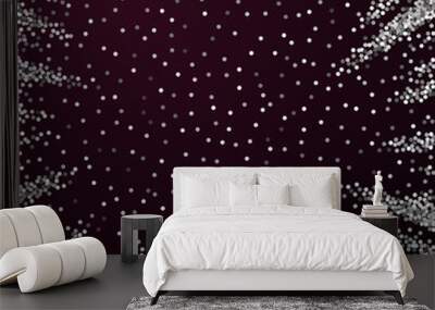 round silver glitter luxury sparkling confetti. sc Wall mural