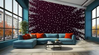 round silver glitter luxury sparkling confetti. sc Wall mural