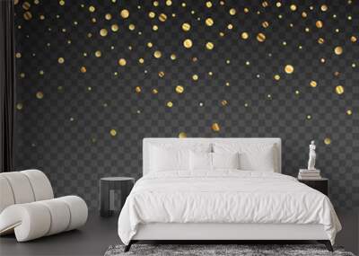 sparse gold confetti luxury sparkling confetti. sc Wall mural