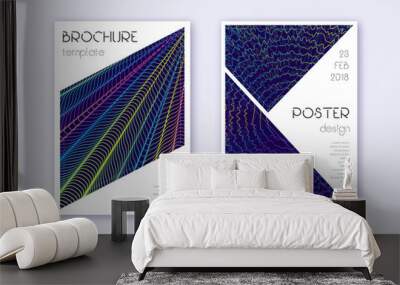 triangle cover design template set. rainbow abstra Wall mural