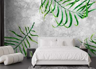 Tropical seamless pattern. Watercolor scattered pa Wall mural