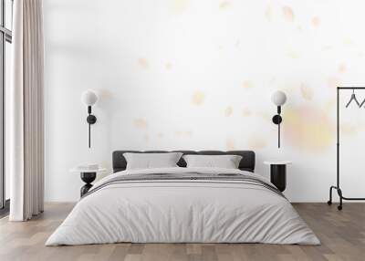 yellow orange flower petals falling down. exotic r Wall mural