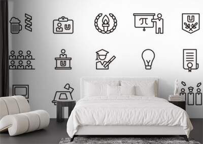 College icons Wall mural