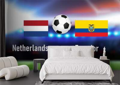 19. Netherlands Ecuador Group Stage Match Std Wall mural