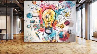 Innovation and Creativity in Business Development Process Wall mural