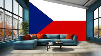 Czech Republic flag illustrator country flags Wall mural